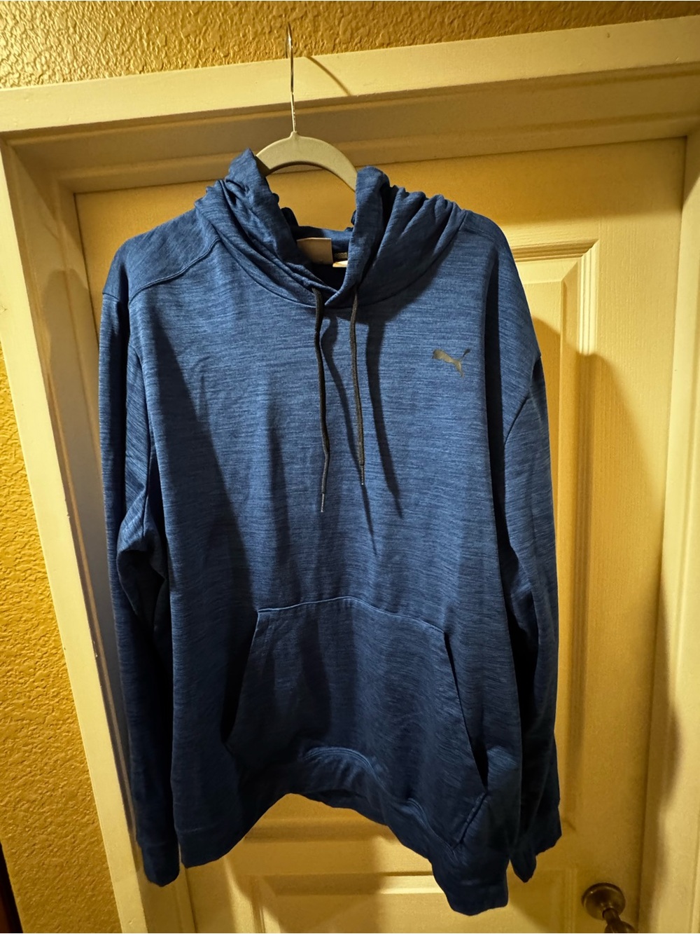 Puma Men’s Heather Navy Hoodie with Drawstring